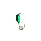 Мормышка Столбик чёрный, зелёное брюшко + шар серебро, вес 0.9 г - Фото 2