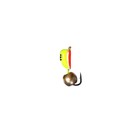 Мормышка Жук лайм, чёрная полоска, оранжевое брюшко + шар золото бензин, вес 0.9 г - Фото 2