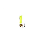 Мормышка Муравей лайм, чёрная полоска + шар гранен золото, вес 0.3 г - Фото 2