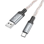 Кабель Hoco U112, Type-C, 3 A, 1 м, светящийся, cерый - фото 51490792 Кабель Hoco U112, Type-C, 3 A, 1 м, светящийся, cерый - фото 51490792