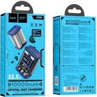 Внешний портативный аккумулятор Hoco J105, 10000 мАч, 3 А, 2USB/Type-C/Lightning/MicroUSB, синий - Фото 5