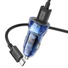 Автомобильное зарядное устройство Hoco Z47, 2USB, 3 A, синее - Фото 2