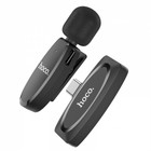 Портативный микрофон Hoco L15, беспроводной, 70 мАч, Type-C, чёрный - фото 7882986