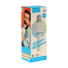 Микрофон для караоке Hoco BK5, 5 Вт, 1200 мАч, BT5.0, microSD, USB, коррекция голоса, синий   960393 9603939 - фото 14683622