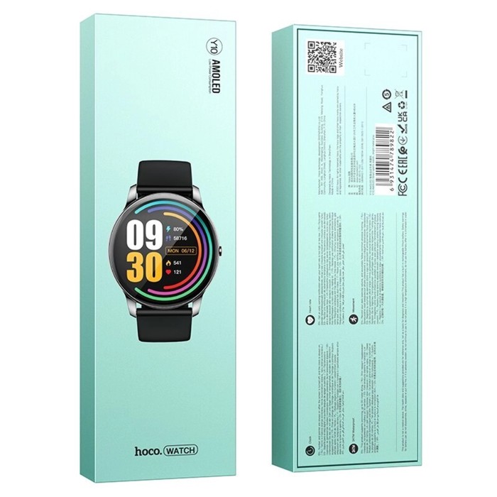 Смарт-часы Hoco Y10, 1.3", 360x360, BT5.0, 230 мАч, серые