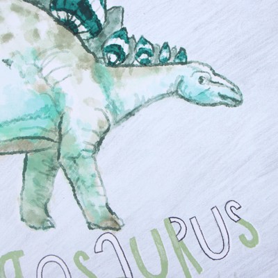 Шторы портьерные «Этель» Dino world, 145×260 см, 2 шт., 140 г/м²