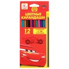 Карандаши цветные 12 цветов + чернографитный карандаш "Тачки", Тачки - фото 7903946