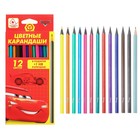 Карандаши цветные 12 цветов + чернографитный карандаш "Тачки", Тачки - фото 8555058