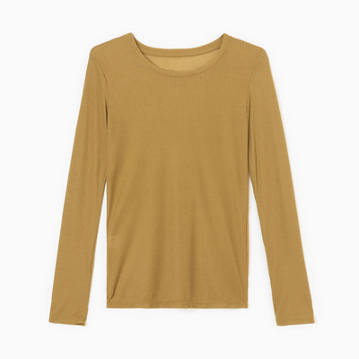 Лонгслив женский KAFTAN: Basic line, тёмно-оливковый, размер 40-42