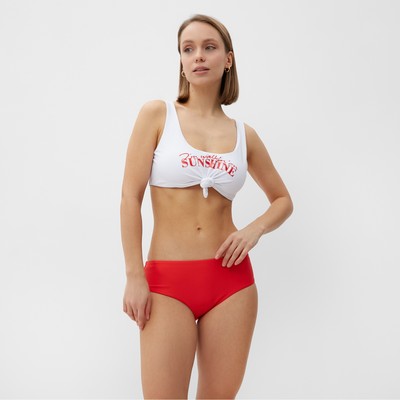 Купальник раздельный женский MINAKU, размер 46, красный, белый