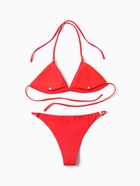 Купальник женский раздельный с блестящими вставками MINAKU, красный, размер 42 - Фото 7