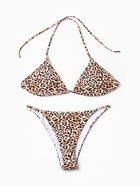Купальник женский раздельный с блестящими вставками MINAKU, принт леопард, размер 44 - Фото 5