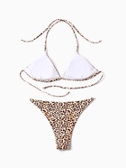 Купальник женский раздельный с блестящими вставками MINAKU, принт леопард, размер 44 - Фото 9