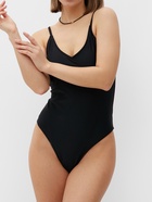 Купальник женский слитный однотонный MINAKU, размер 42, чёрный - Фото 1