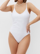 Купальник женский слитный однотонный MINAKU, размер 42, белый - Фото 1