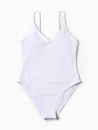 Купальник женский слитный однотонный MINAKU, размер 42, белый - Фото 5