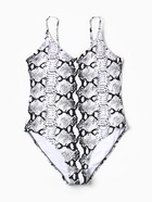 Купальник женский слитный со змеиным принтом MINAKU, размер 42 - Фото 4