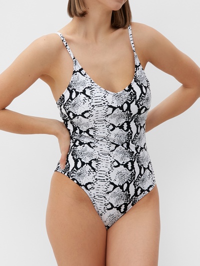 Купальник женский слитный со змеиным принтом MINAKU, размер 44