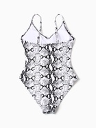 Купальник женский слитный со змеиным принтом MINAKU, размер 46 - Фото 8