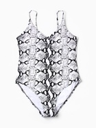 Купальник женский слитный со змеиным принтом MINAKU, размер 48 - Фото 4