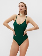 Купальник женский слитный классический MINAKU, размер 42, зелёный - Фото 2