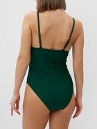 Купальник женский слитный классический MINAKU, размер 46, зелёный - Фото 4