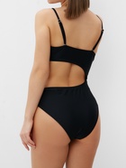 Купальник женский слитный с вырезом на животе MINAKU, размер 46, чёрный - Фото 4