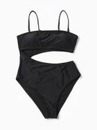 Купальник женский слитный с вырезом на животе MINAKU, размер 48, чёрный - Фото 5