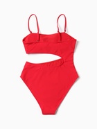 Купальник женский слитный с вырезом на животе MINAKU, размер 42, красный - Фото 8