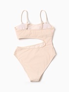 Купальник женский слитный с вырезом на животе MINAKU, размер 46, цвет молочный - Фото 7