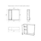 Зеркало шкаф для ванной комнаты «Домино» Charlie 80, левый, 800×201×782 мм, цвет белый - Фото 4