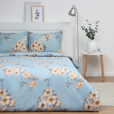 Постельное бельё 1,5сп Экономь и Я Blossom 143х215см, 145х214см, 50х70см-1шт, 60г/м2, микрофибра