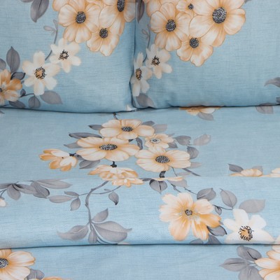 Постельное бельё 1,5сп Экономь и Я Blossom 143х215см, 145х214см, 50х70см-1шт, 60г/м2, микрофибра