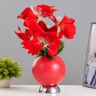 Ночник «Пуансеттия» 9хLED 4000К красный 15×15×40 см RISALUX - Фото 1