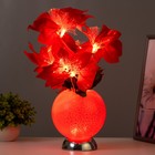 Ночник «Пуансеттия» 9хLED 4000К красный 15×15×40 см RISALUX - Фото 2