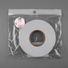 Лента клеевая нитепрошивная по долевой, 38 г, м², 10 мм, 50 м, белая - Фото 3