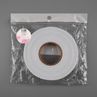 Лента клеевая нитепрошивная по долевой, 38 г, м², 15 мм, 50 м, белая - Фото 3