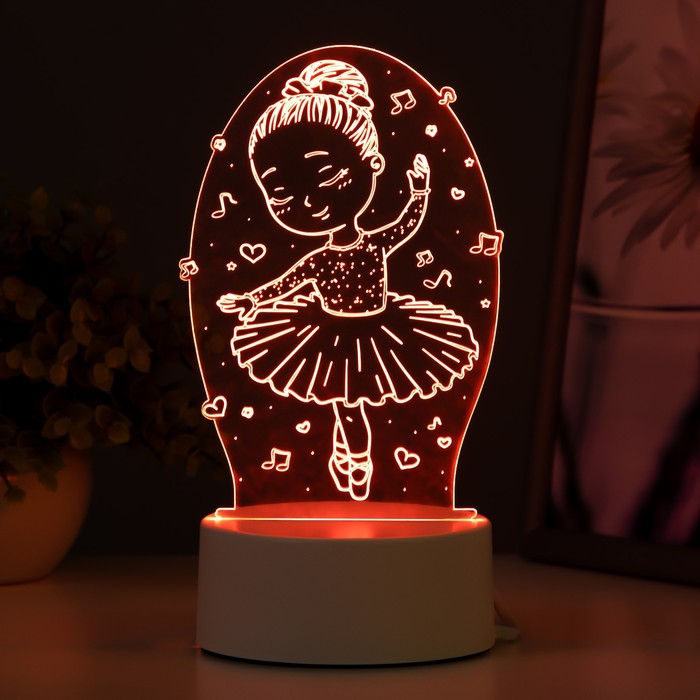 Светильник "Балерина" LED RGB от сети 11,4х9,5х17,4 см RISALUX - фото 1907942470