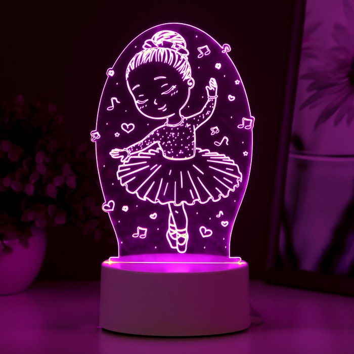 Светильник "Балерина" LED RGB от сети 11,4х9,5х17,4 см RISALUX - фото 1907942471