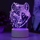 Светильник "Волк" LED RGB от сети 13,5х9,5х17,6 см - фото 4054007