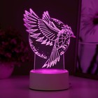 Светильник "Птица" LED RGB от сети 13,5х9,5х16,9 см RISALUX - Фото 5