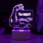 Светильник "Ты крут" LED RGB от сети 12,8х9,5х14,5 см RISALUX 9720816 - фото 10012553