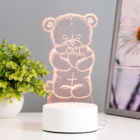 Светильник 'Мишутка' LED RGB от сети 9,5х9,5х16 см