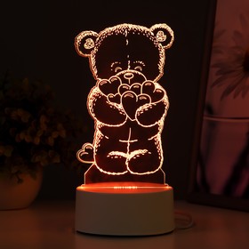 Светильник "Мишутка" LED RGB от сети 9,5х9,5х16 см RISALUX