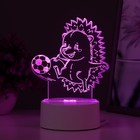 Светильник "Ежик футболист" LED RGB от сети 14,7х9,5х14,8 см RISALUX - Фото 5