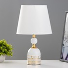 Настольная лампа "Галлея" Е27 40Вт бело-золотой 21х21х36 см RISALUX - фото 320740350