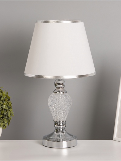 Настольная лампа «Инес» Е27 40 Вт хром 25×25×43 см RISALUX