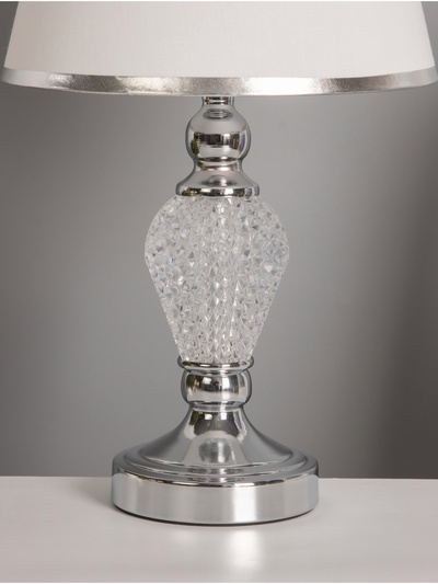 Настольная лампа «Инес» Е27 40 Вт хром 25×25×43 см RISALUX