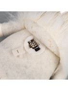 Светодиодная фигура «Гном белый» 20×24×10 см, текстиль, батарейки AG10×3 (в комплекте), свечение тёплое белое - фото 61042709