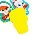 Макси - пазлы игрушка для игры в ванне двойные «Новогодние малыши», 5 пазлов, 10 мягких деталей - Фото 6